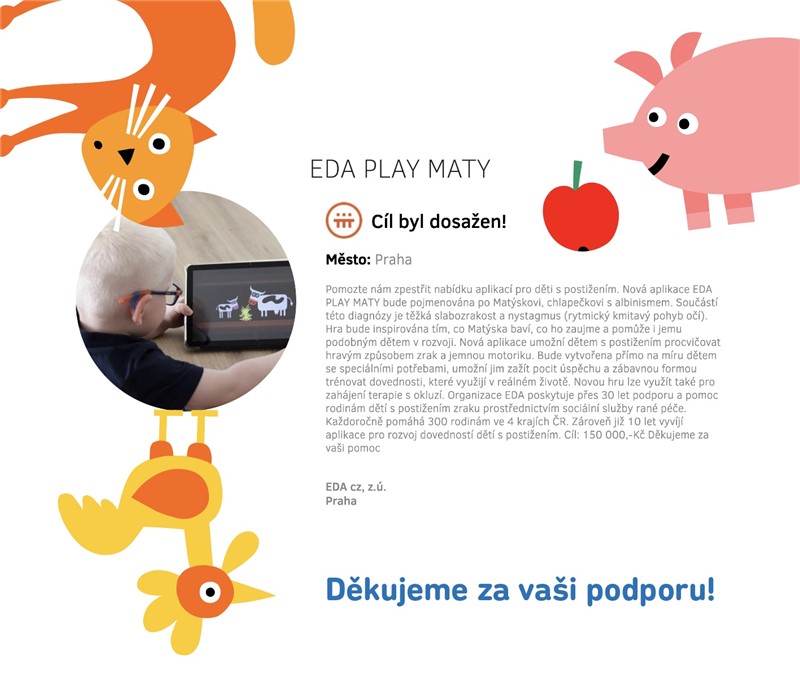 Poděkování za podporu