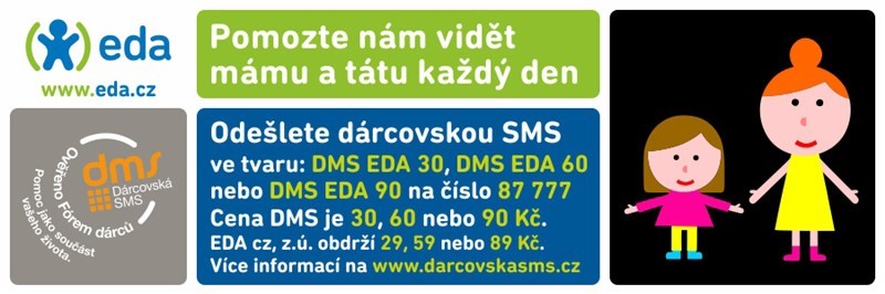 Podpořte nás, zašlete dárcovskou SMS. Děkujeme.